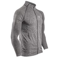 Seamless Zip Sweatshirt Grey Melange S