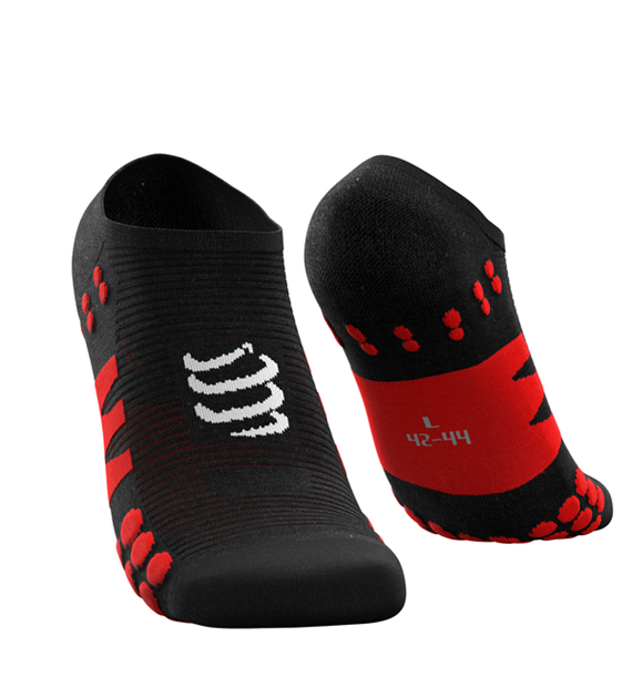 No Show Socks BLACK/RED T2